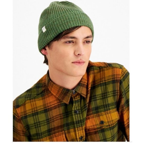 Sun + Stone $40 Mens Green Beanie Winter Hat - Picture 1 of 6